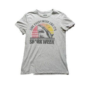 Shark Week Gray Graphic T-Shirt